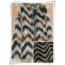 Wavy Jacquard Faux Fur for Garment